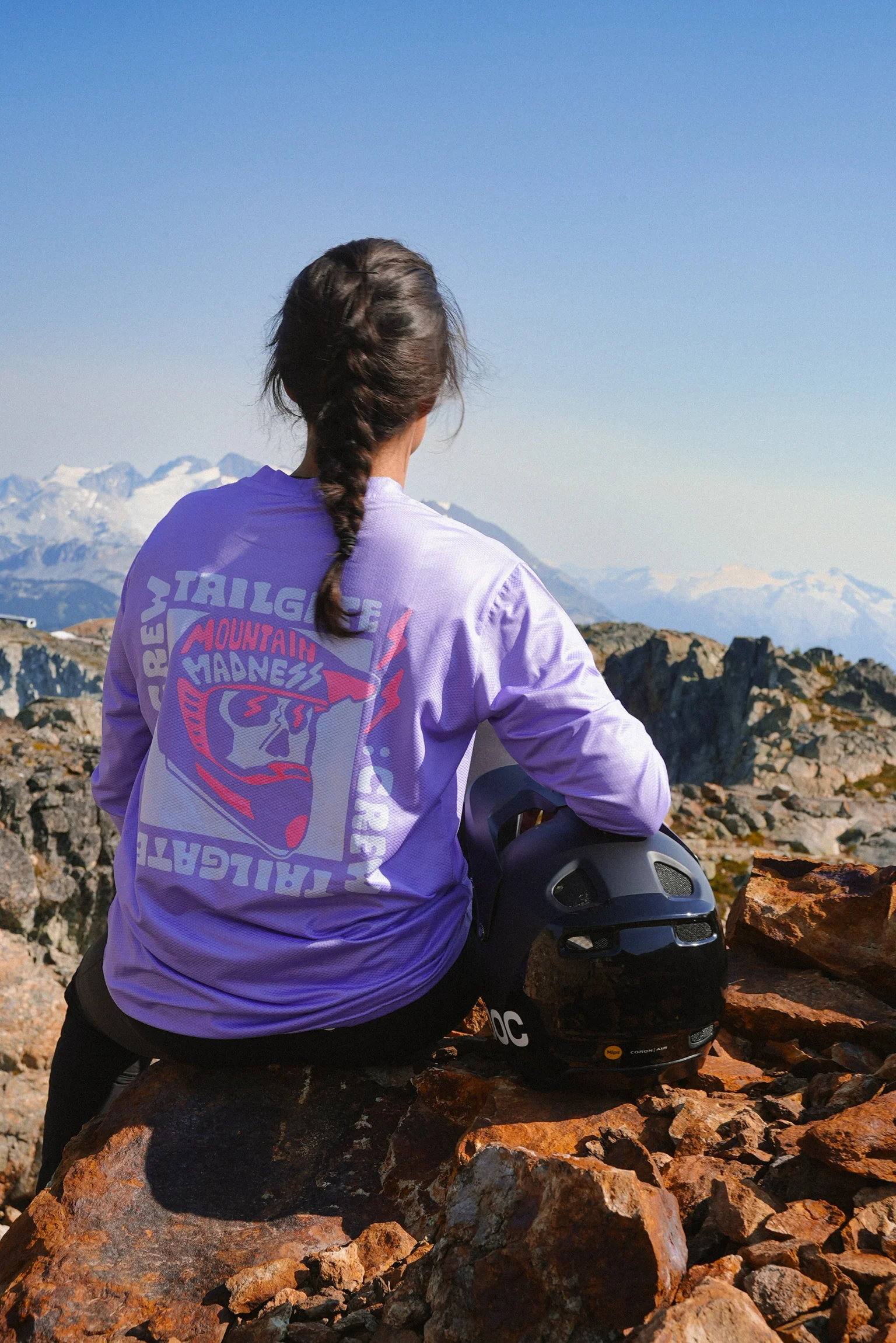 Lilac Mountain Madness MTB Long Sleeve Jersey - Image 2