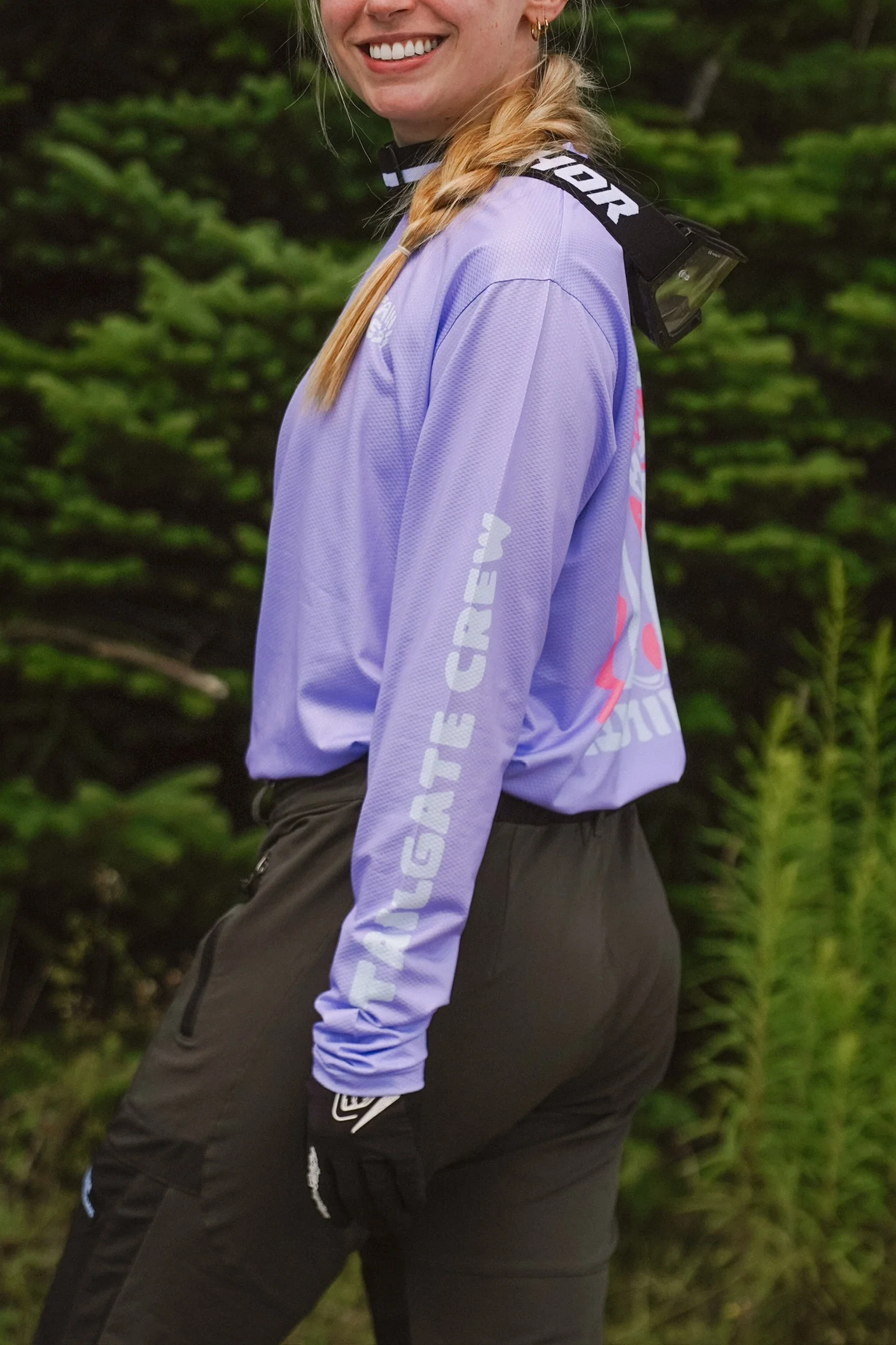 Lilac Mountain Madness MTB Long Sleeve Jersey - Image 6