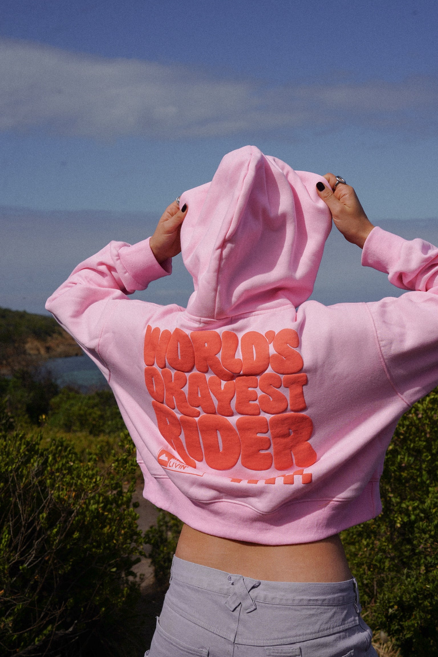 Okayest Rider Cropped Hoodie (B2B) - Image 3