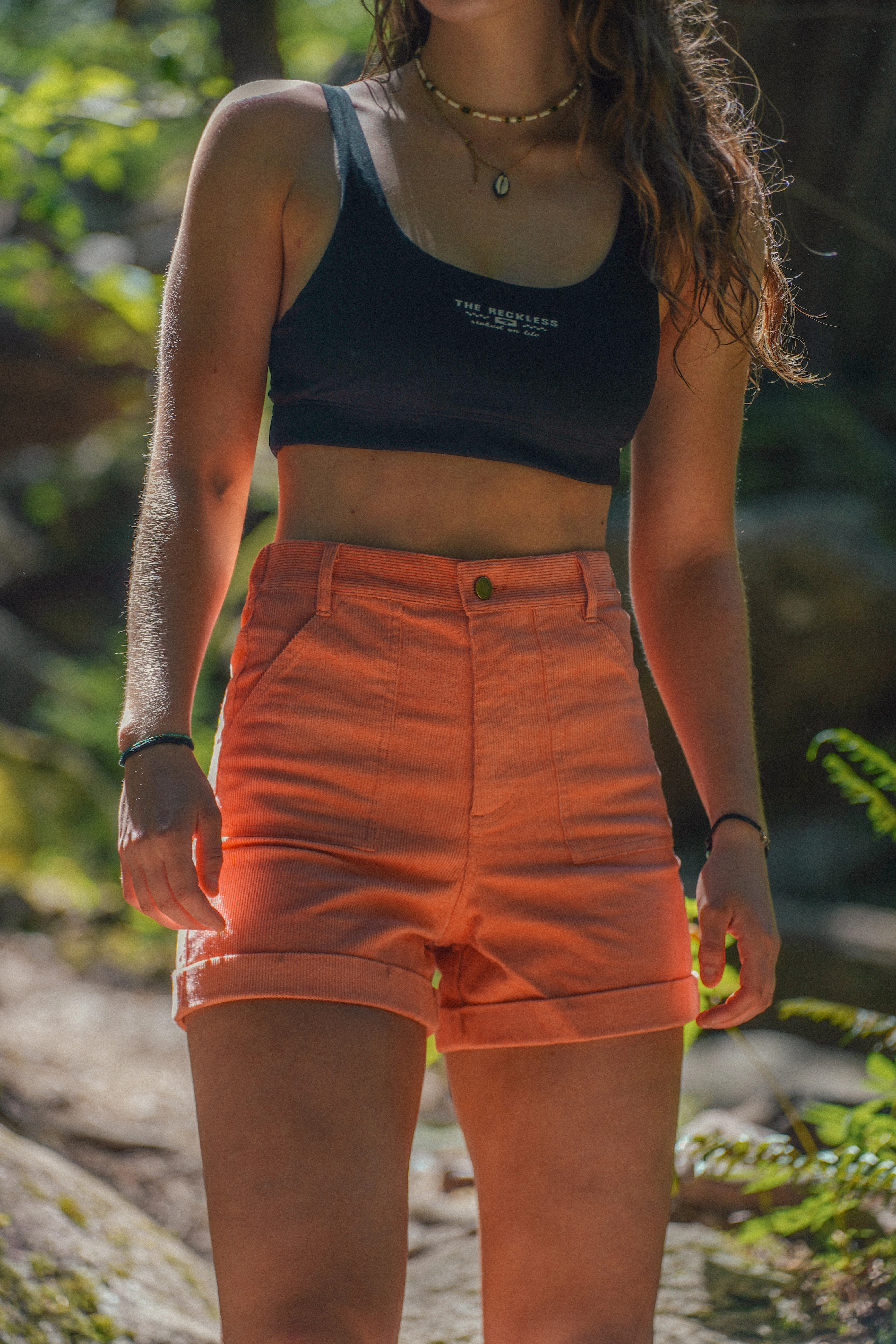 Salmon Corduroy Shorts - Image 3