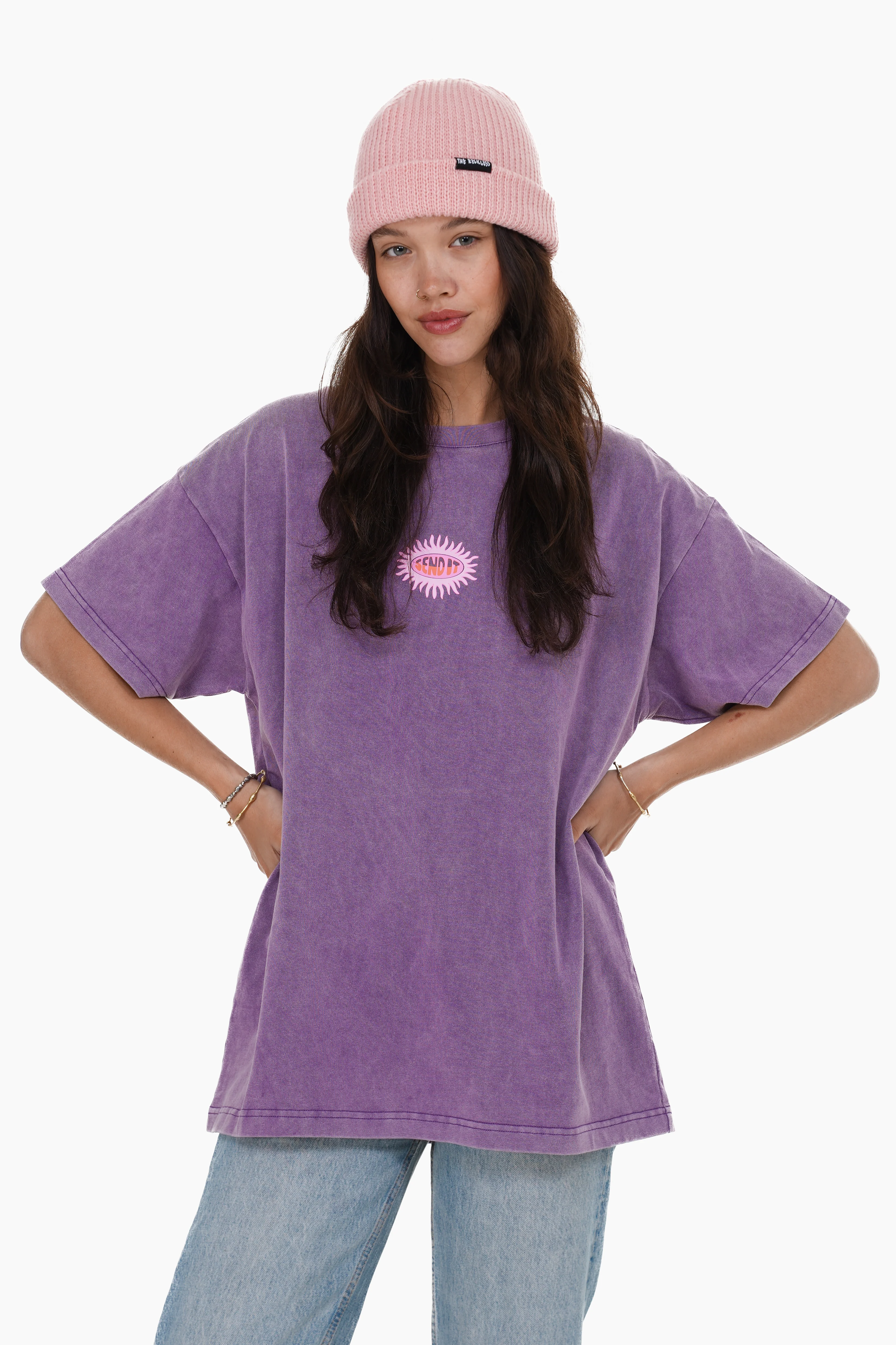 Send it Oversized Tee - Purple - Image 7