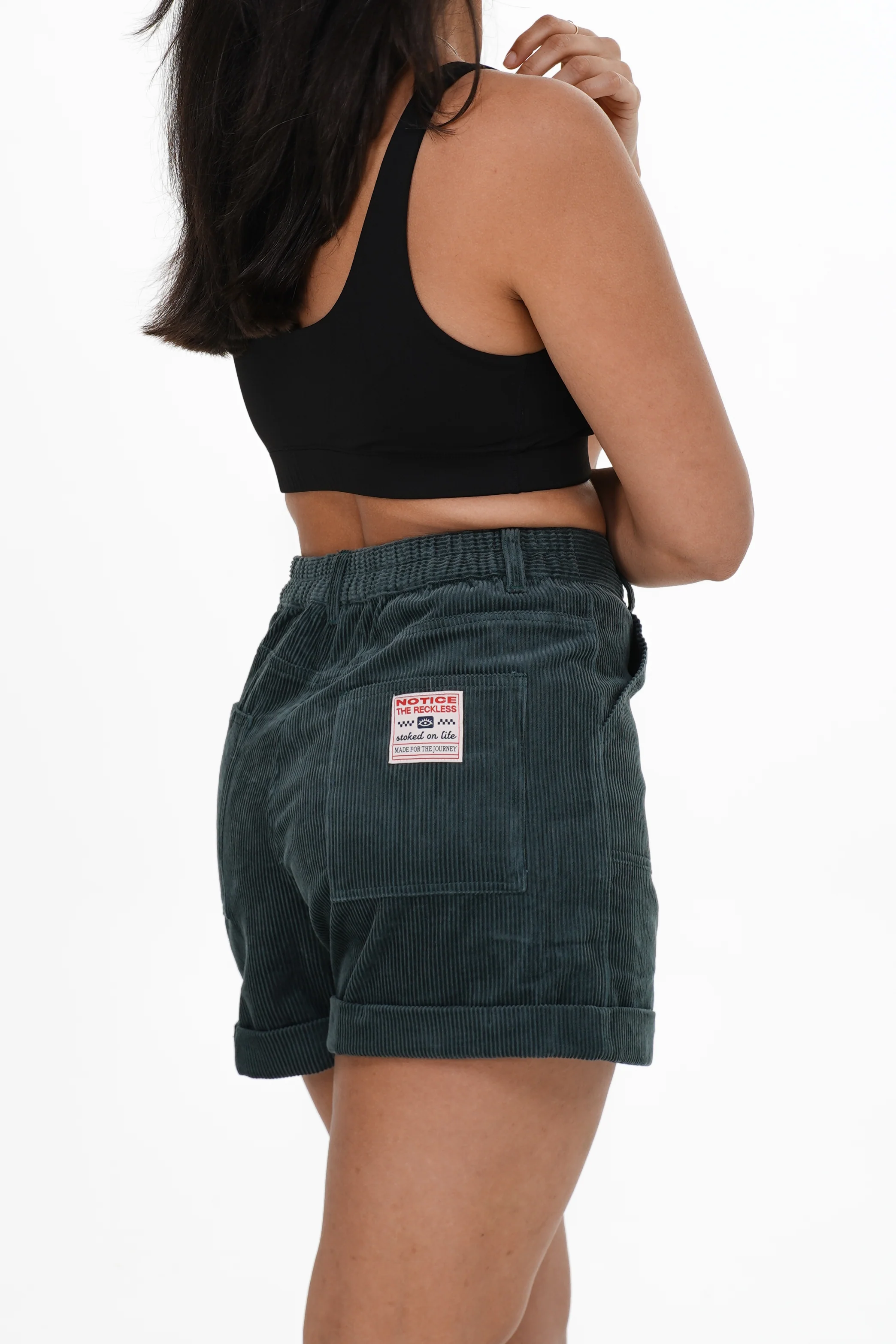 Teal Corduroy Shorts - Image 5