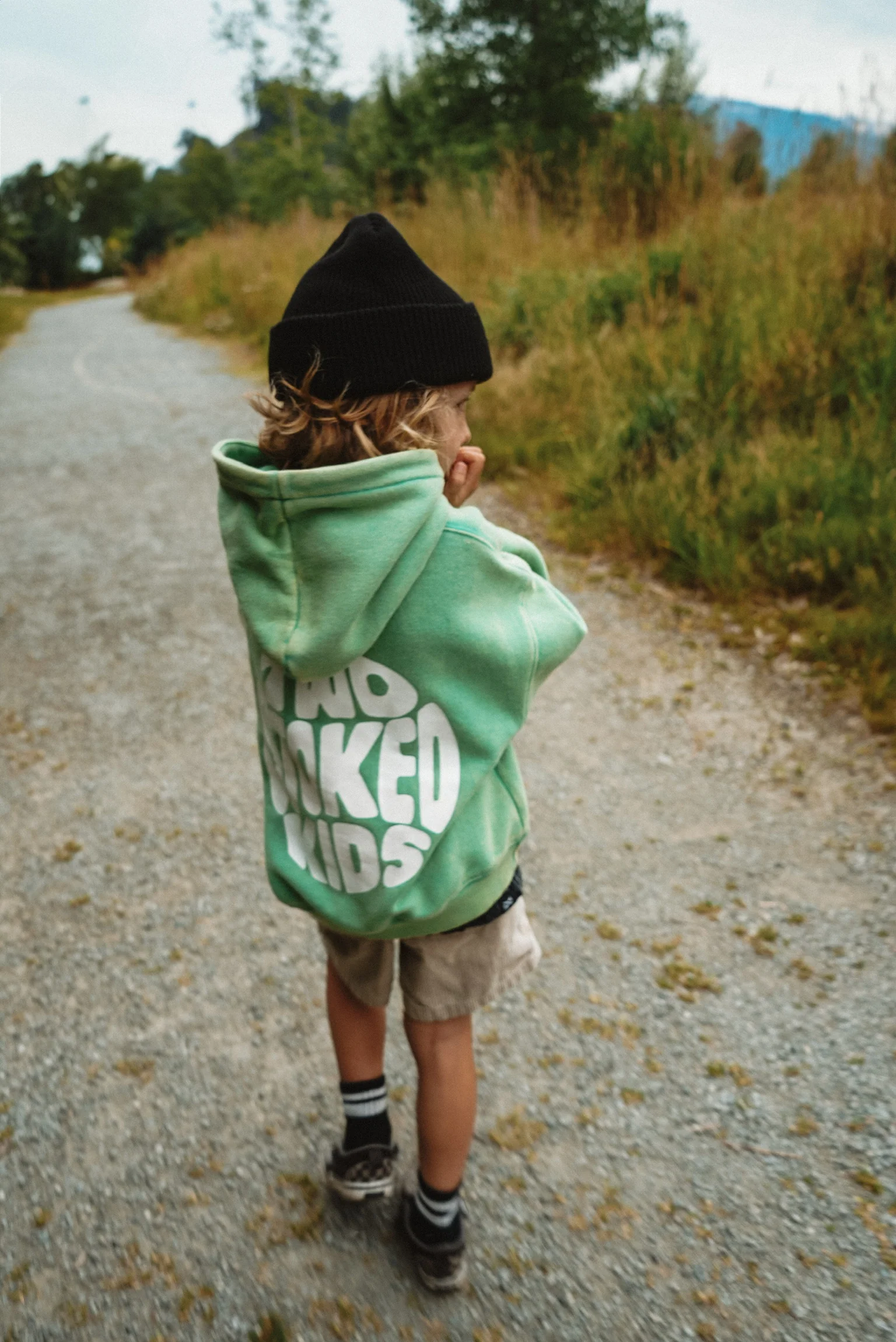 Washed Green Kids Oversized Hoodie - Image 4